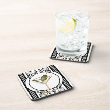 Le caboteur de cocktail d'art déco a placé (6) sous-bock