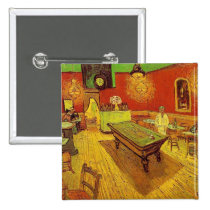 Le café de nuit par Vincent van Gogh badges publicitaires