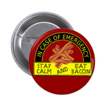 Le calme de séjour, mange le bouton de lard pin's avec agrafe