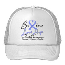 Le cancer de l'intestin croient le collage de coeu casquettes de camionneur