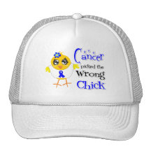 Le cancer du colon a sélectionné le poussin faux casquette de camionneur