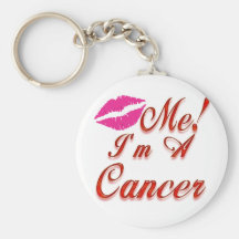 le cancer m'embrassent zodiaque porte-clé
