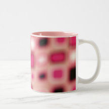 Le carré trouble abstrait de rose cube l'art mug