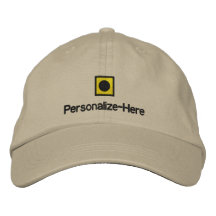 Le chapeau Embroi drapeau "je" du chapeau en paill Casquettes Brodées