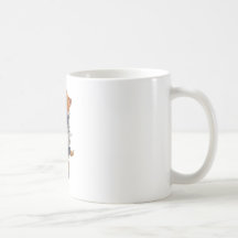 Le chat adorable de Kitty étreint sa poupée cassée Tasse À Café