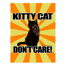 Le chat de Kitty ne s'inquiètent pas Carte Postale