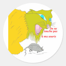 LE CHAT ET LA SOURIS 1.PNG ADHÉSIFS RONDS