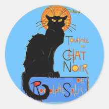 Le Chat Noir Adhésifs Ronds