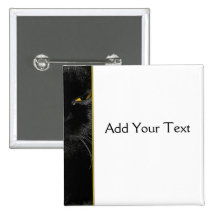 Le chat noir avec le jaune observe l'illustration pin's
