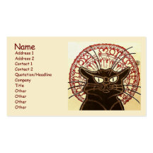 Le Chat Noir, Vente Hôtel Drouot Modèle De Carte De Visite