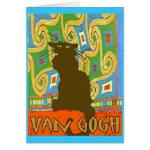 Le chat perdu de Van Gogh Carte De Vœux