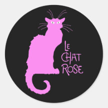 Le Chat Rose Adhésif