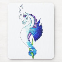 Le cheval de l'eau bleue tapis de souris