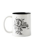 Le chevalier foncé fleuri mugs à café