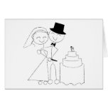 Le chiffre de sourire couple de bâton coupe le gât carte de vœux