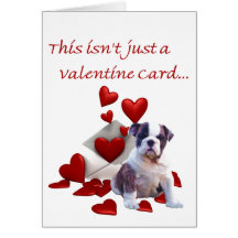 Le chiot de bouledogue soit mon Valentine Carte De Vœux
