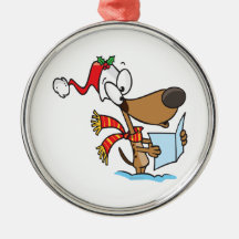 le chiot idiot chantant Noël chante la bande dessi Décoration Pour Sapin De Noël