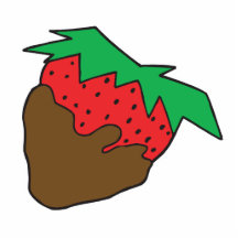 le chocolat a couvert la fraise yum découpage en acrylique
