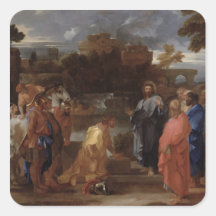 Le Christ et le centurion Autocollants Carrés