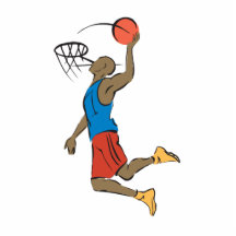 le claquement trempent le joueur de basket découpages en acrylique