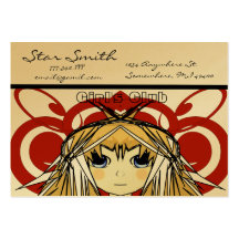 Le club de la fille d'Anime Modèle De Carte De Visite