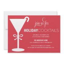LE COCKTAIL ROUGE DE VACANCES DE MARTINI %PIPE% IN CARTONS D'INVITATION