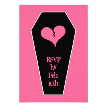 Le coeur brisé mignon d'anti Saint-Valentin sur le Invitations