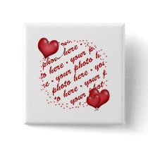 Le coeur de flottement monte en ballon le cadre de badges avec agrafe