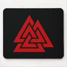 Le coeur de Hrungnir (rouge et noir) Tapis De Souris