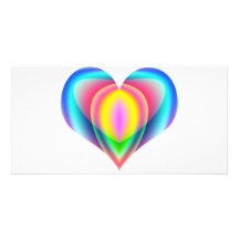 Le coeur de invitation cartes avec photo