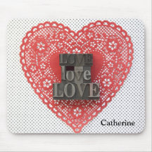 le coeur de napperon avec amour exprime le mousepa tapis de souris