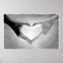 Le coeur remet la photo de B&W Posters