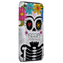 Le crâne fleuri coques iPod Case-Mate