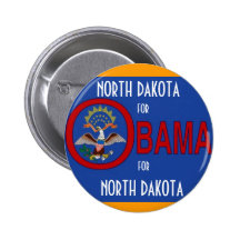 Le DAKOTA DU NORD POUR le bouton d'OBAMA Badge
