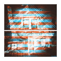 le darkside : maisons du victorian de San Francisc Toile Tendue Sur Châssis