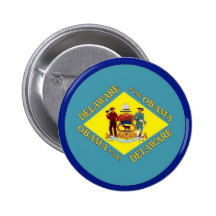 Le DELAWARE POUR le bouton d'OBAMA Pin's Avec Agrafe