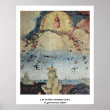 Le détail de paradis terrestre par Jheronimus Bosc Poster