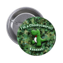 Le dinosaure mignon est un Cheekysaurus Badges