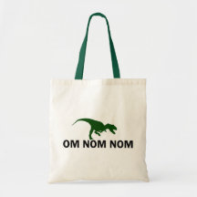 Le dinosaure Rawr de l'OM Nom Nom a faim Sac En Toile