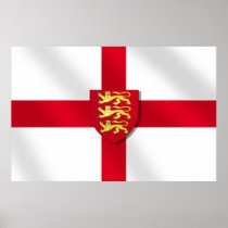 Le drapeau croisé Angleterre de St George 3 lions 