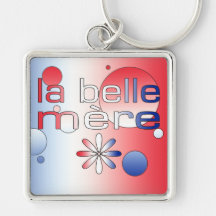 Le drapeau de Mère France de belle de La colore l' Porte-clef