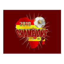 Le drapeau Espagne soutient en 2010 Cartes Postales