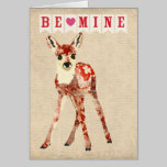 Le faon floral soit carte de mine cartes