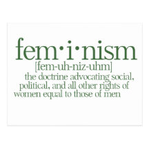 Le féminisme défini carte postale