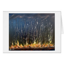 Le feu de forêt cartes de vœux