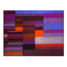 Le feu de Paul Klee dans la carte postale de soiré
