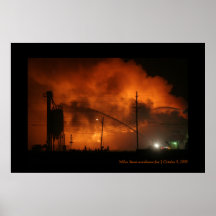 Le feu d'entrepôt de rue de Miller Posters