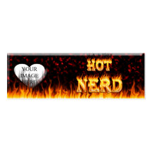 Le feu et marbre nerd chauds de rouge de flammes cartes de visite professionnelles