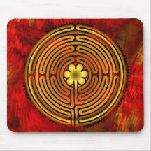 Le feu Mousepad de labyrinthe de Chartres Tapis De Souris