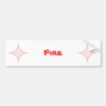 Le feu (rouge) autocollants pour voiture